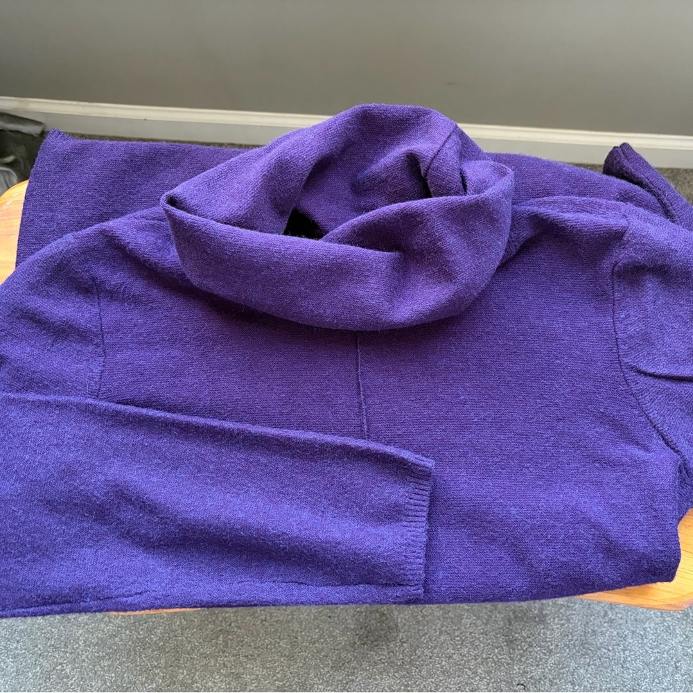 Calvin Klein Jeans Deep Purple Turtleneck Sweater - Picture 4 of 7